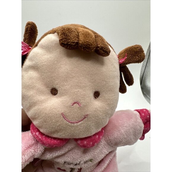 JUST ONE YEAR MY FIRST DOLL BEAN BAG SOFT STUFFED PLUSH PINK BROWN PIGTAIL GIRL - Picture 2 of 16